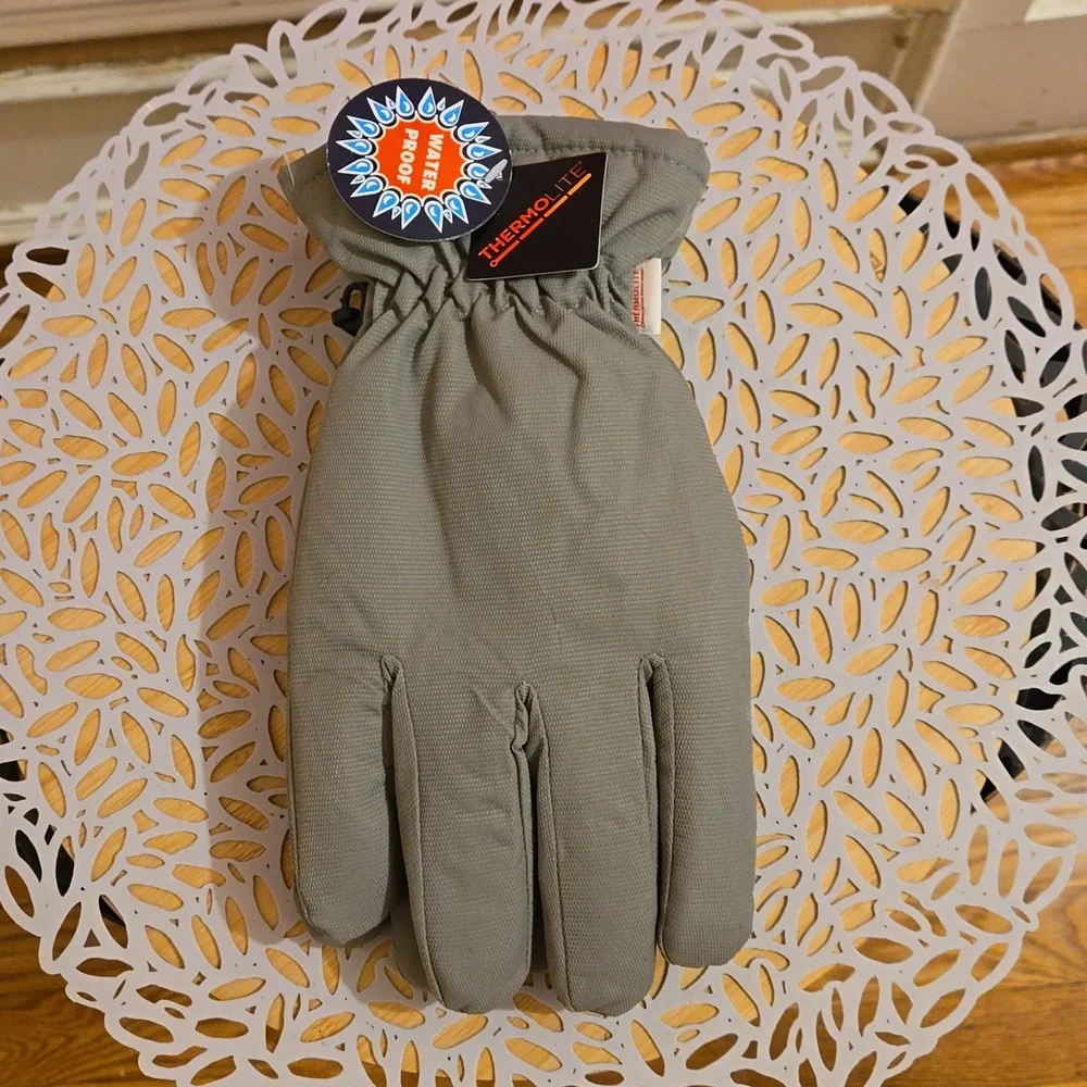 NWT Thermolite gray mens gloves Sz XL - Picture 1 of 7